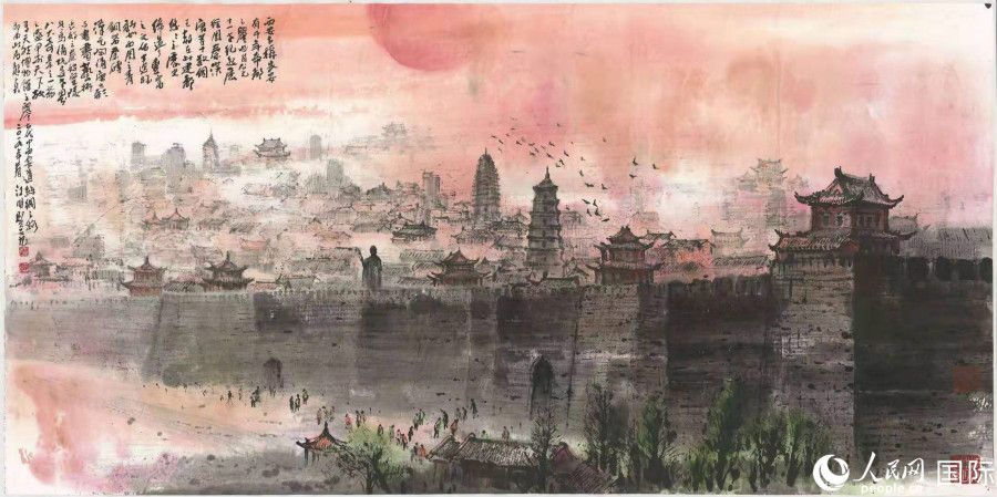 江明賢作品-長安古城。