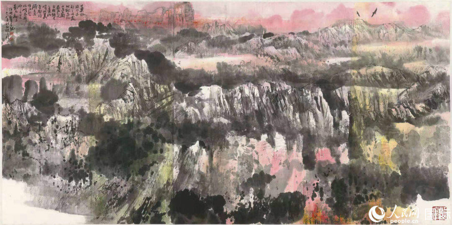 江明賢作品-張掖丹霞地貌。