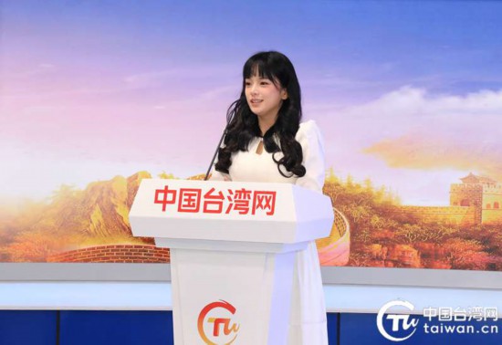 　　台湾青年演员苏祈安分享微短剧《宁波·遇见》幕后故事。（中国台湾网记者 尹赛楠 摄）