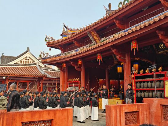 　3月20日拍摄的春祭典礼现场。新华社记者 黄扬 摄